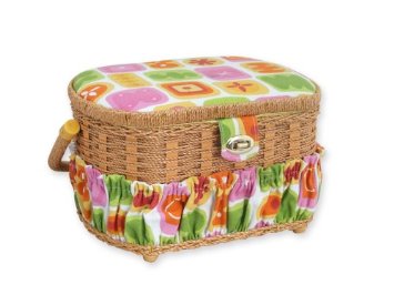 Sewing accessories like this sewing basket make sewing easier for you