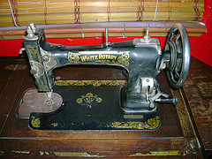Antique White sewing machines